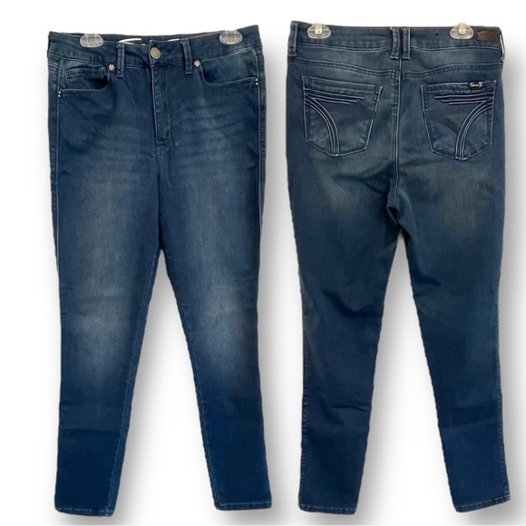 Seven7 High Rise Skinny Stretch Skin Fit Denim Medium Wash Jeans Size 10 - Picture 1 of 5